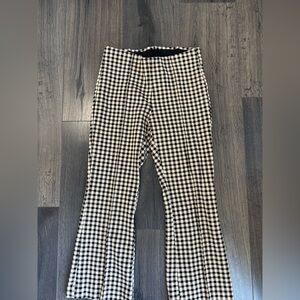 GAP Gingham Double Knit Kick Flare Pants